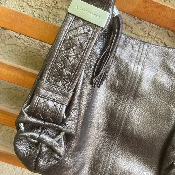 Elliott Lucca  bronze leather shoulder bag - Picture 12 of 12